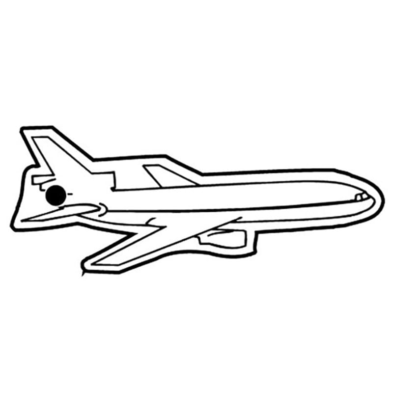 Airplane Outline Key Tag (Spot Color)
