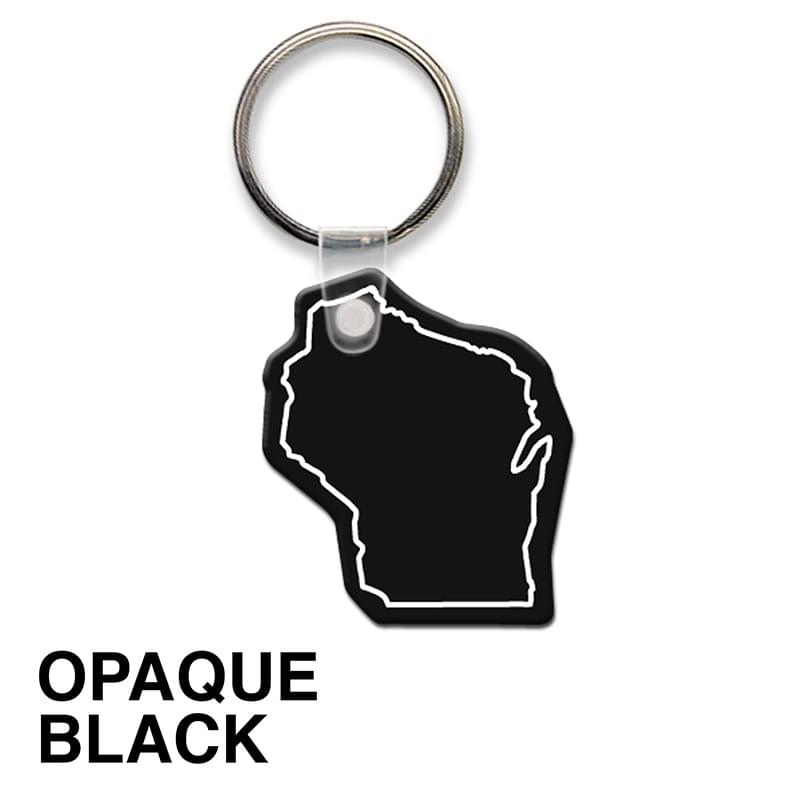 Wisconsin State Shape Key Tag (Spot Color)