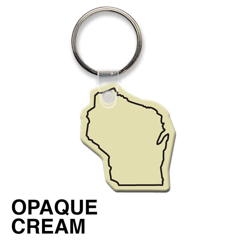 Wisconsin State Shape Key Tag (Spot Color)