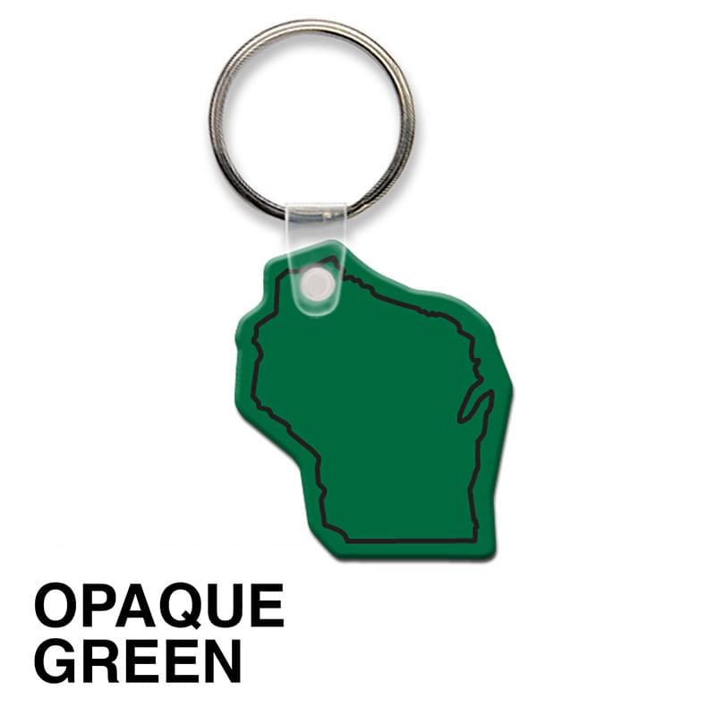 Wisconsin State Shape Key Tag (Spot Color)