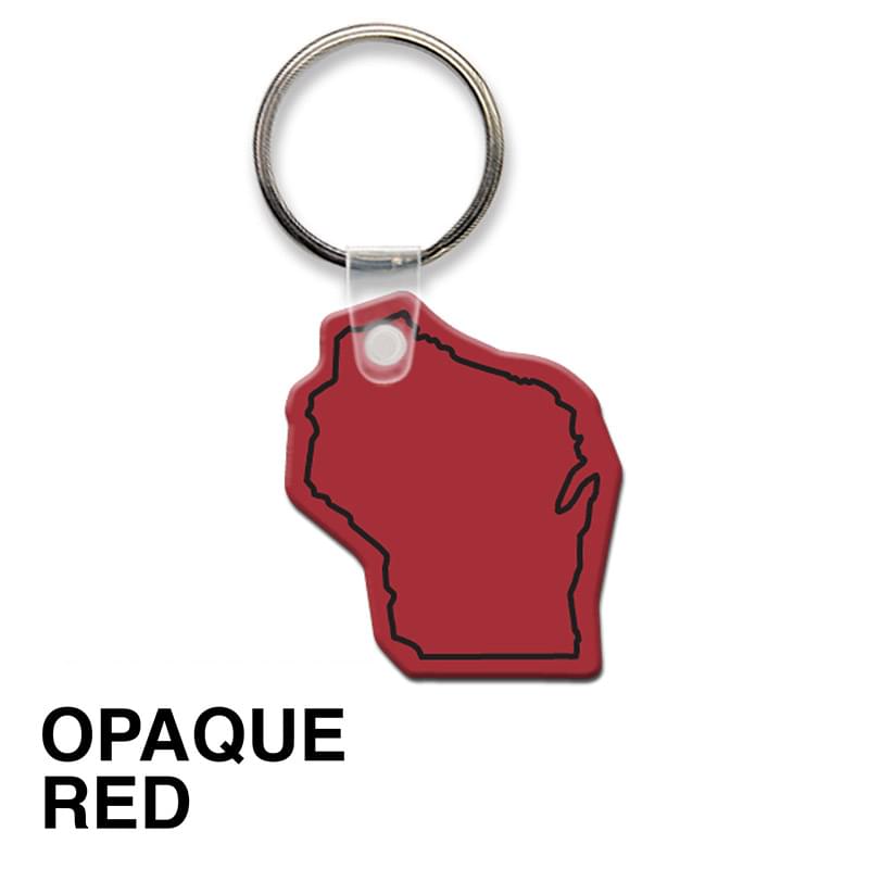 Wisconsin State Shape Key Tag (Spot Color)
