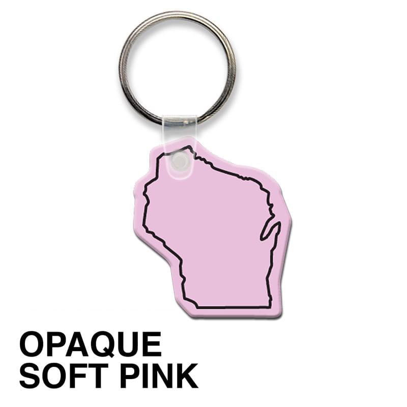 Wisconsin State Shape Key Tag (Spot Color)