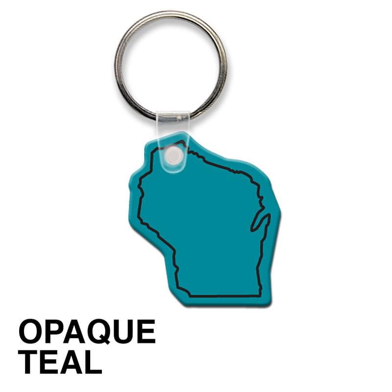 Wisconsin State Shape Key Tag (Spot Color)
