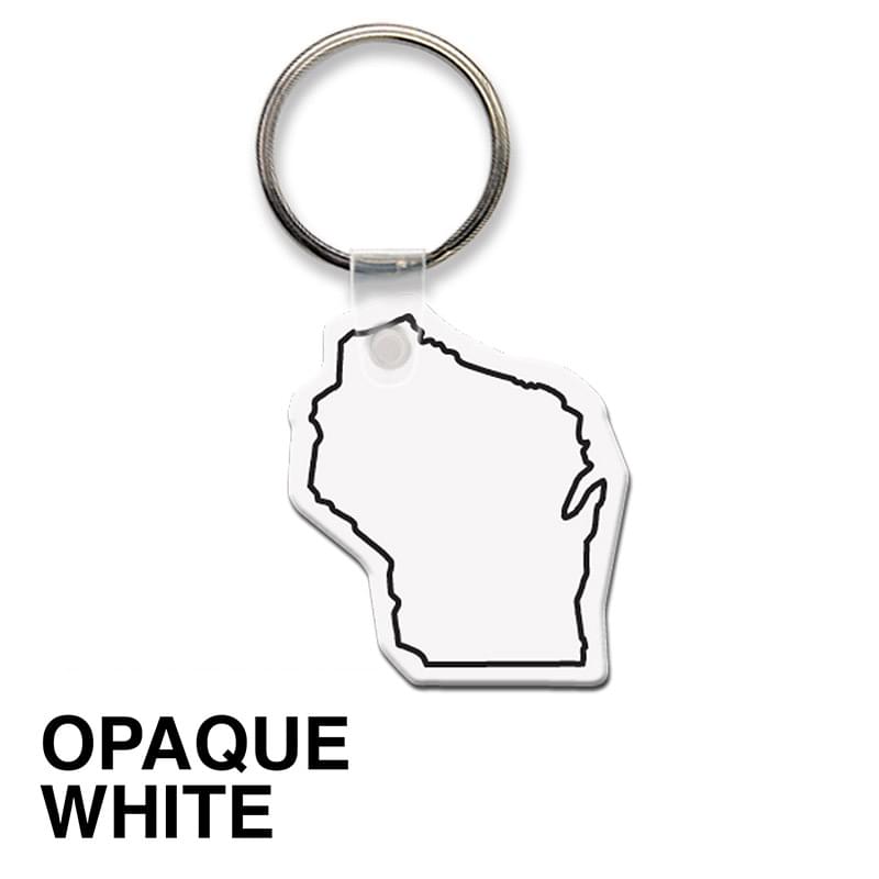 Wisconsin State Shape Key Tag (Spot Color)