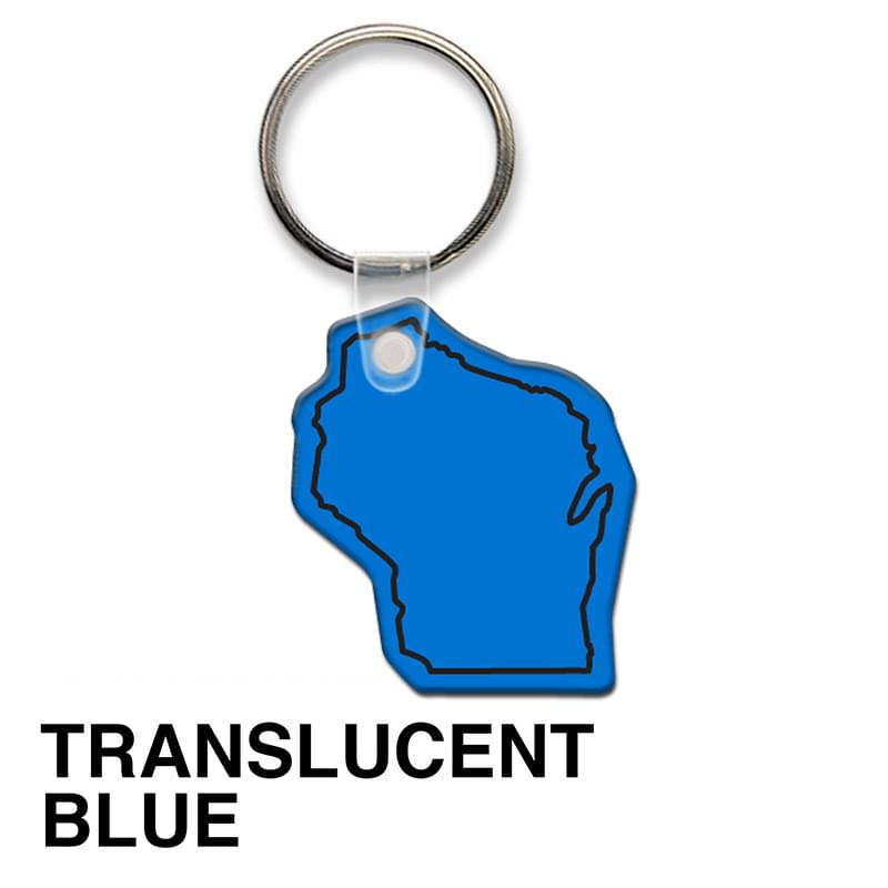 Wisconsin State Shape Key Tag (Spot Color)