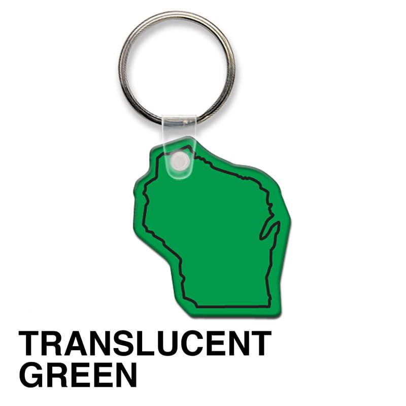 Wisconsin State Shape Key Tag (Spot Color)