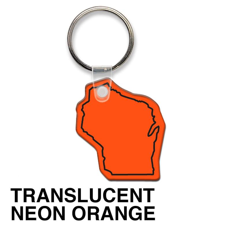 Wisconsin State Shape Key Tag (Spot Color)