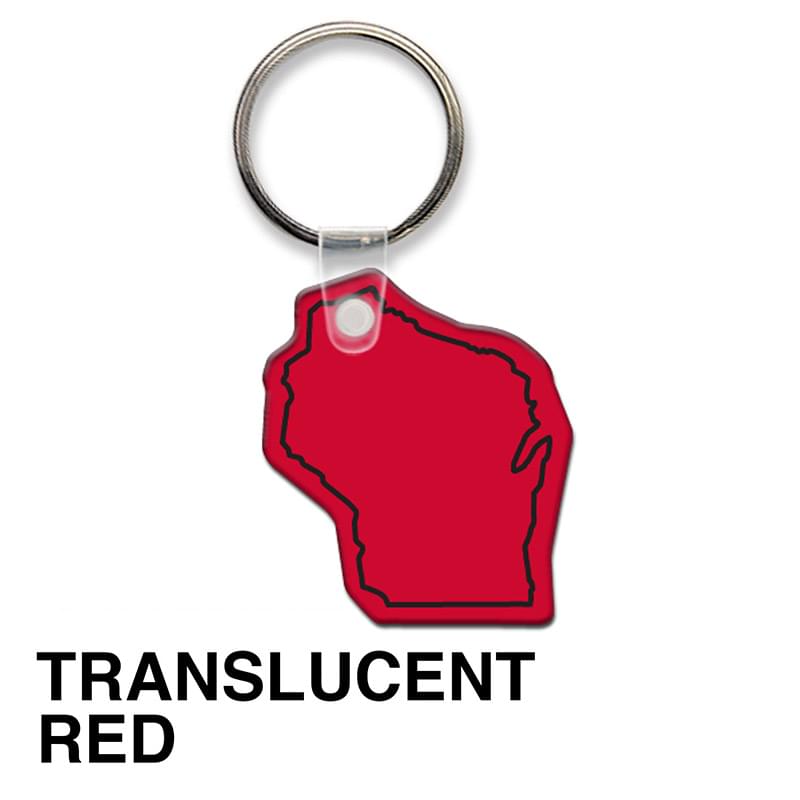 Wisconsin State Shape Key Tag (Spot Color)