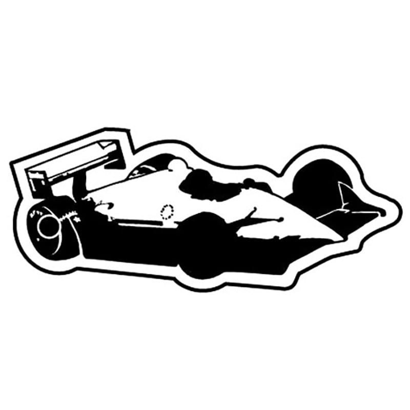 Race Car 5 Key Tag - Spot Color