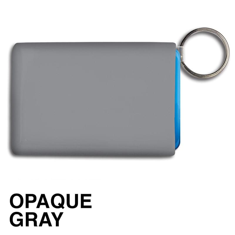 Rectangle Card Holder w/Key Ring - Spot Color