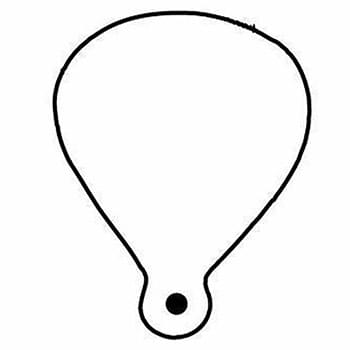 Balloon Outline Key Tag (Spot Color)