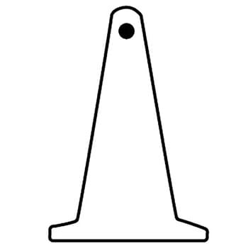 Safety Cone Key Tag - Spot Color