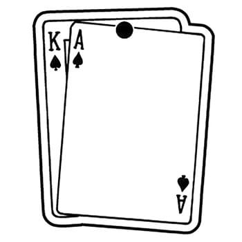 Ace & King Playing Cards Key Tag (Spot Color)