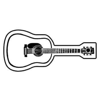 Acoustic Guitar Key Tag - Spot Color