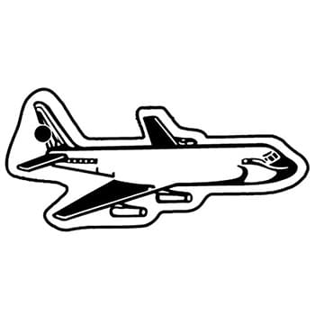 Airplane w/Little Detail Key Tag (Spot Color)