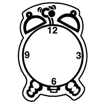 Alarm Clock Key Tag - Spot Color