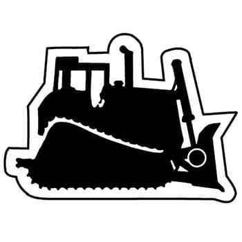 Solid Bulldozer Key Tag (Spot Color)