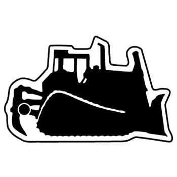 Solid Bulldozer w/Claw Key Tag (Spot Color)