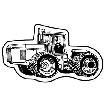 Construction Tractor Key Tag - Spot Color