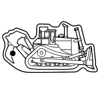 Bulldozer w/Claw Key Tag (Spot Color)