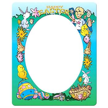 30 Mil Oval Center Easter Picture Frame Magnet - Full Color