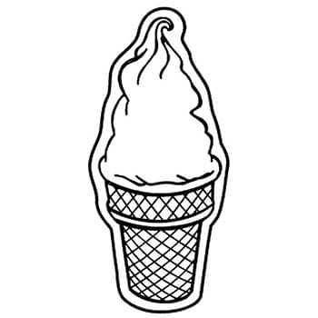 Ice Cream Cone Magnet - Full Color